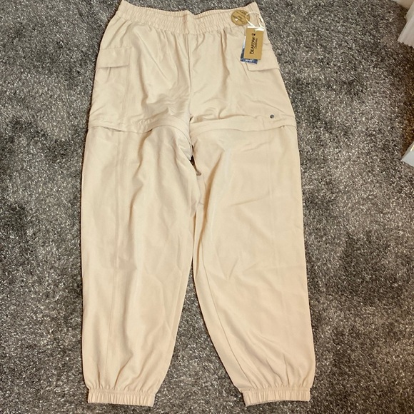 BEARPAW Outdoors Women’s Beige Convertible Pants Joggers to Shorts sz L NWT - Picture 1 of 5
